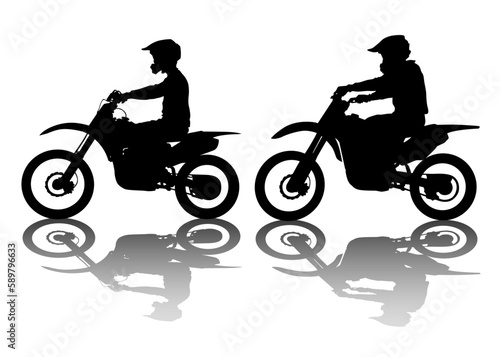 Sports bike and people white background