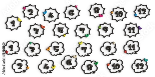 数字吹き出しセット