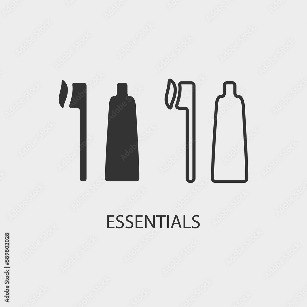 Essential vector icon illustration sign Essential vector icon illustration sign