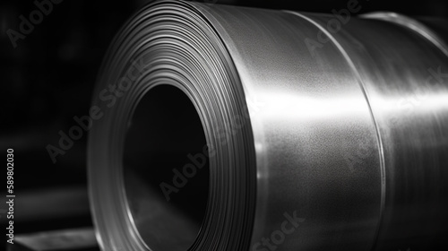 Roll steel sheet texture in industrial facilities Generated AI