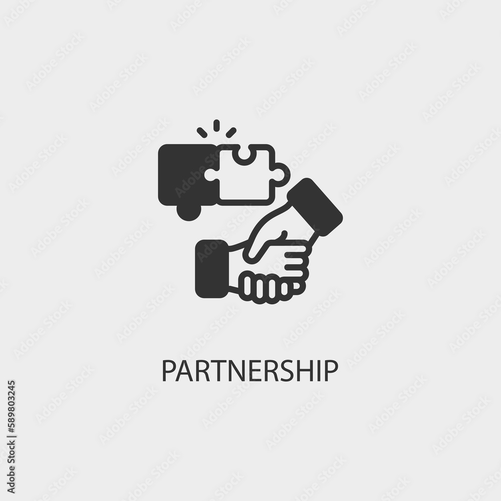 Partnership vector icon illustration sign