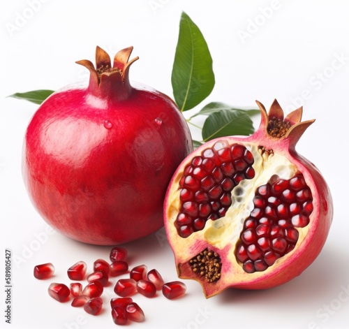 two cut down pomegranates - Generated by Generative AI