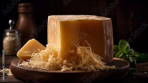 parmesan cheese front view