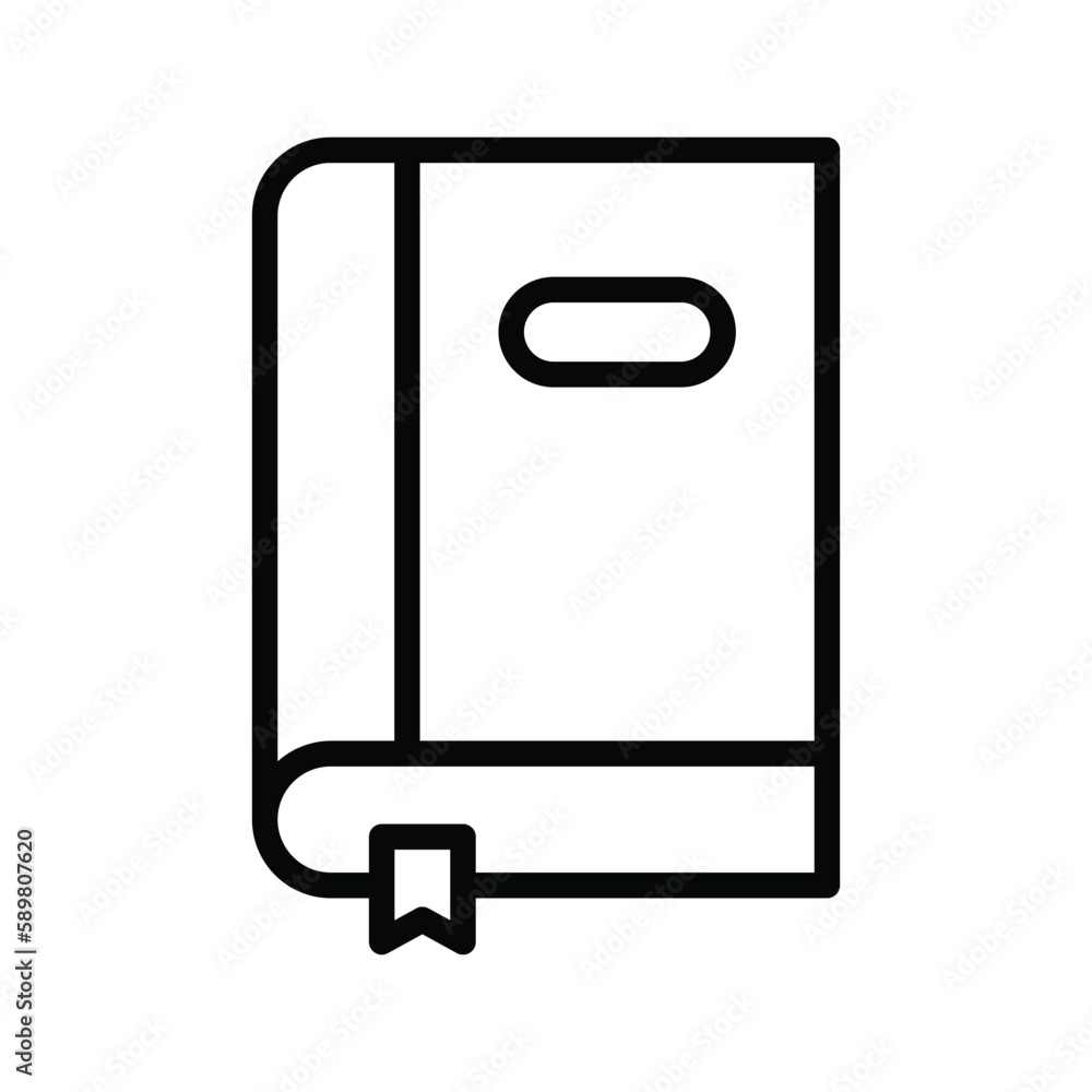 Book icon with white background stock illustration Book icon with white background stock illustration