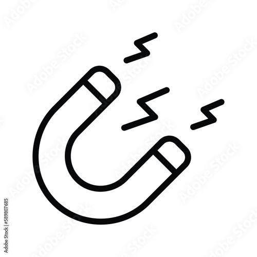 Magnifure glass icon with white background stock illustration