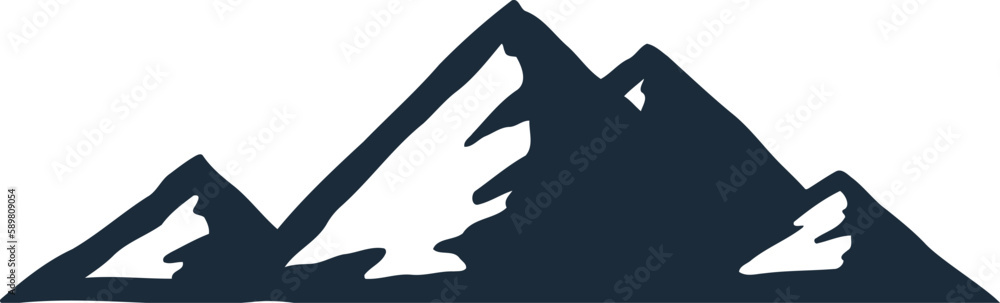 Adventure Mountain Flat Hand Drawn Illustration Adventure Mountain Flat Hand Drawn Illustration