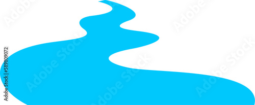 Adventure River Flat Hand Drawn Illustration