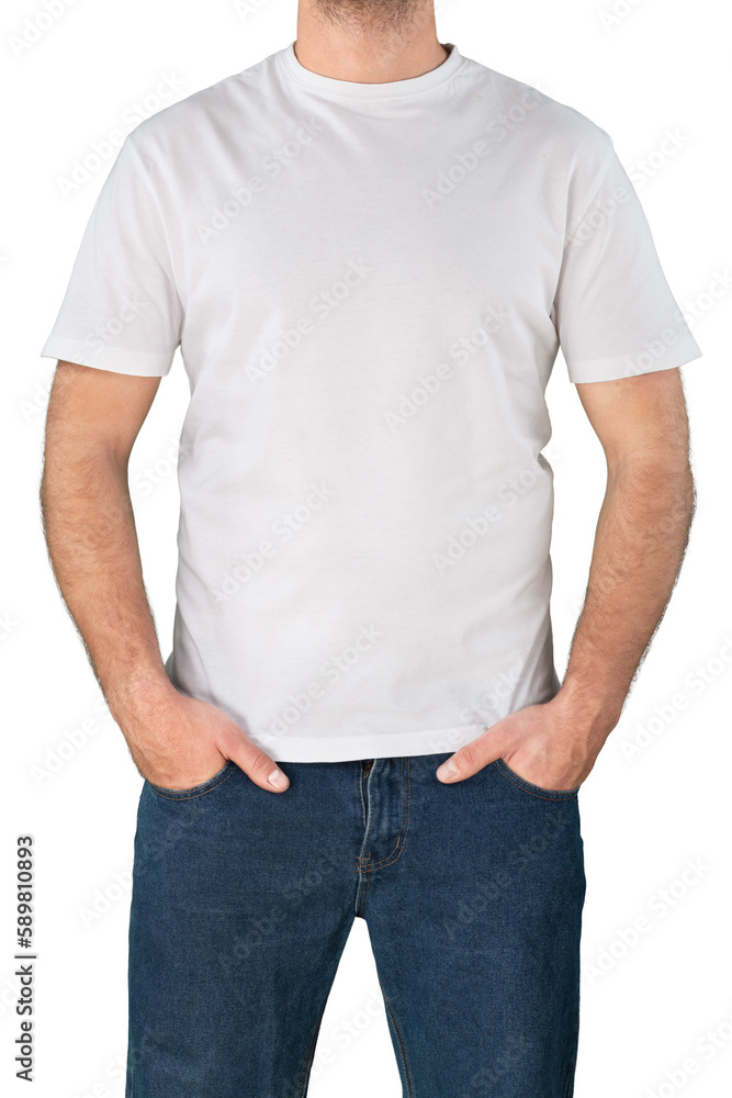 Closeup of a Man with White Shirt Closeup of a Man with White Shirt