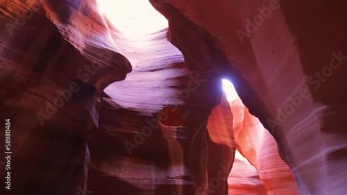 Colored rock formations of Upper Antelope Canyon