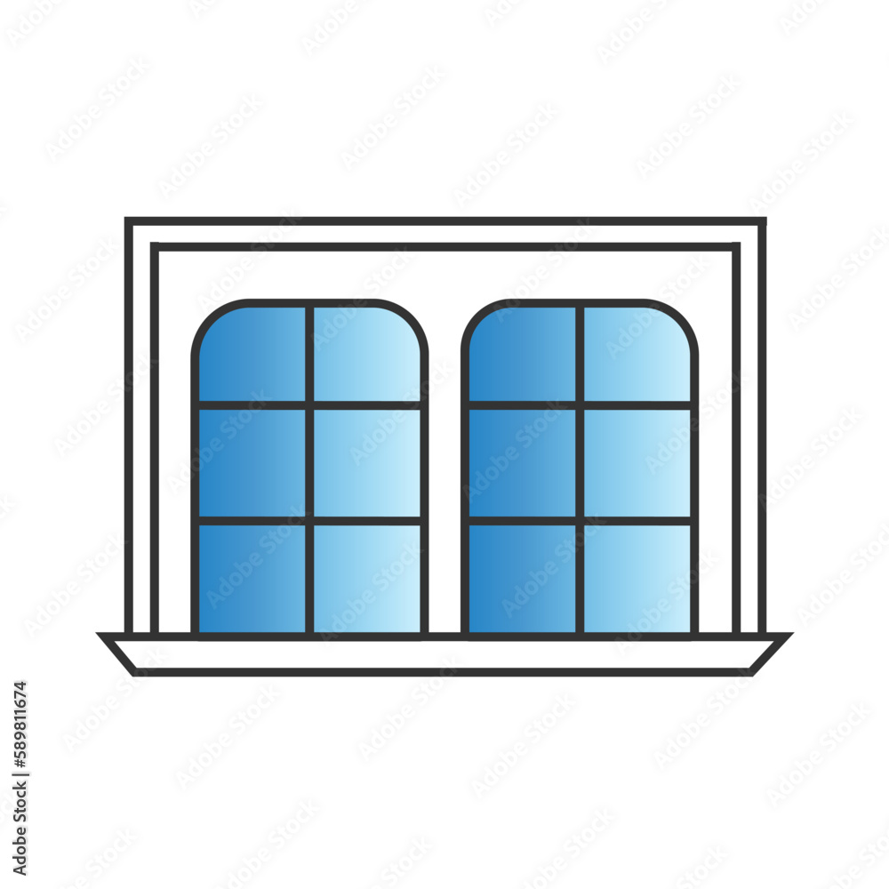 Window icon. Glass vector ilustration. Window icon. Glass vector ilustration.