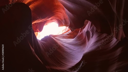 Multi-colored sandstone slots of Upper Antelope Canyon