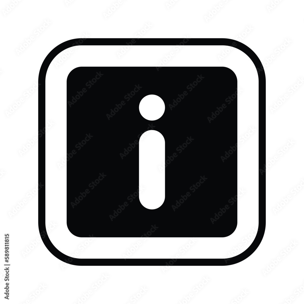 Information icon with white background stock illustration Information icon with white background stock illustration