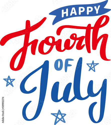 4th of July calligraphy hand lettering