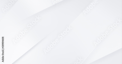Fotobehang White luxury background with grey shadow diagonal stripes