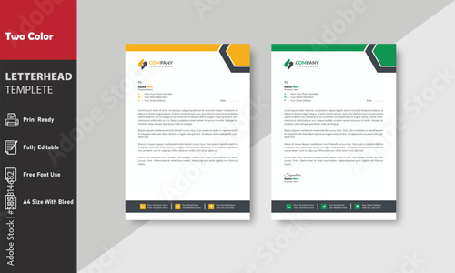 Letterhead Creative Business Corporate Company Minimal Abstract 2 Unique Template package. Professional & Modern Official Letterhead Template Design. Simple, Clean, and Trendy Print Ready Design