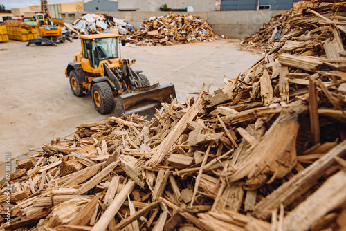 déchets et machines centre de tri