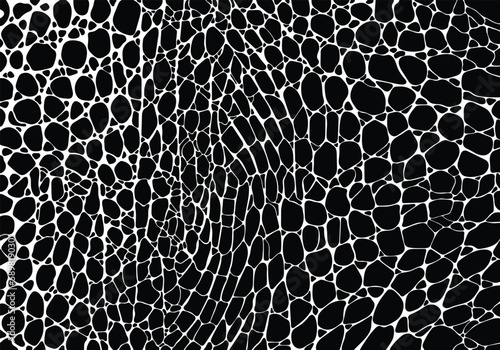Vector black crocodile print pattern seamless. Crocodile skin abstract for printing, cutting, and crafts Ideal for mugs, stickers, stencils, web, cover, wall stickers, home decorate and more.