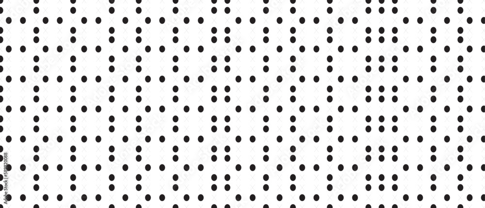 Black polka dot pattern on white background. Straight dot pattern for backdrop and wallpaper template. Simple classic polka dot lines with repeat stripes texture. Polka background, vector illustration Black polka dot pattern on white background. Straight dot pattern for backdrop and wallpaper template. Simple classic polka dot lines with repeat stripes texture. Polka background, vector illustration