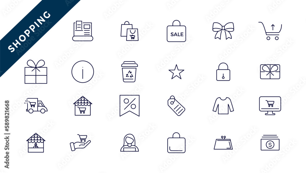 Shopping and retail line icons set. E-Commerce and retail outline icons collection. Shopping, gifts, store, shop, delivery, marketing, store, money, price - stock vector. Shopping and retail line icons set. E-Commerce and retail outline icons collection. Shopping, gifts, store, shop, delivery, marketing, store, money, price - stock vector.