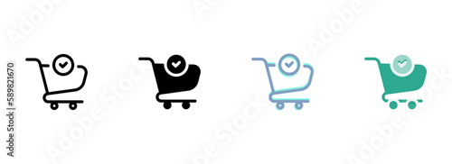 Simple vector icon on a theme cart trolley