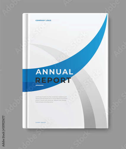 business annual report template cover design