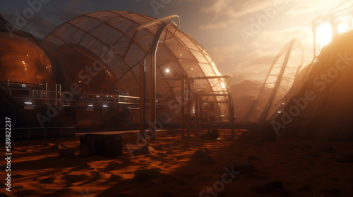 Fototapeta Naklejka Na Ścianę i Meble -  Martian Colony