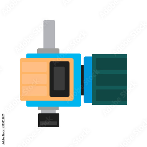 Scuba regulator illustration in color cartoon style. Editable vector graphic design.