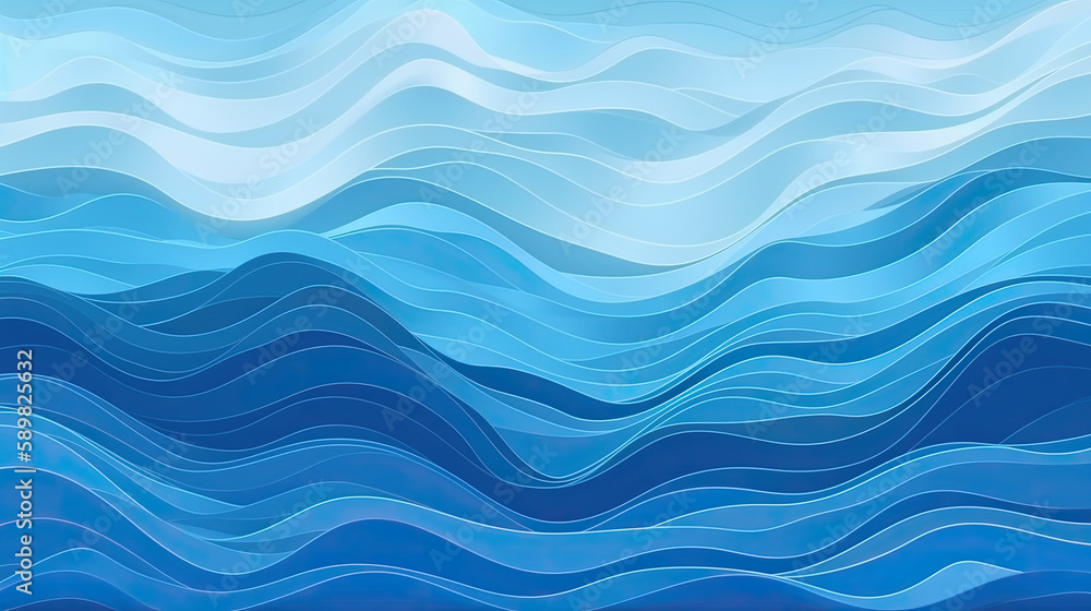 Abstract gradient light blue background with soft curves. Created with Generative AI technology. Abstract gradient light blue background with soft curves. Created with Generative AI technology.