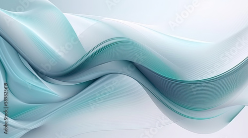 Abstract gradient light blue background with soft curves. Created with Generative AI technology.