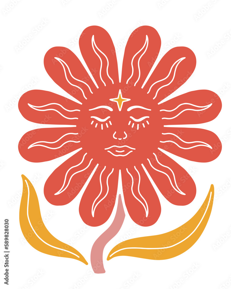 Graphic Svg elements boho style flowers peace love 70s Graphic Svg elements boho style flowers peace love 70s