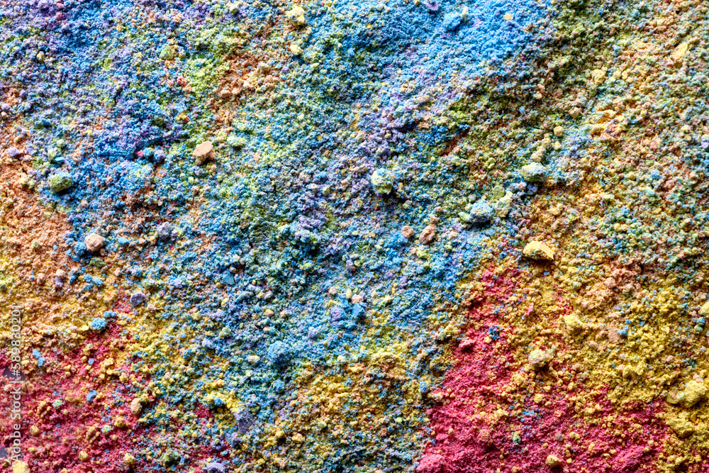 colorful background, from children's chalk