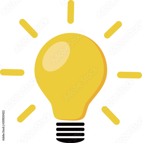 The light bulb is full of ideas and creative thinking.
