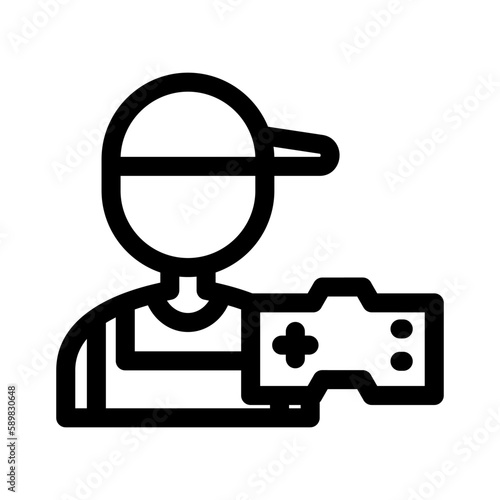 gamer icon or logo isolated sign symbol vector illustration - high quality black style vector icons