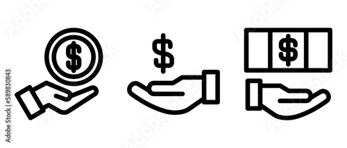 give sponsership icon or logo isolated sign symbol vector illustration - high quality black style vector icons