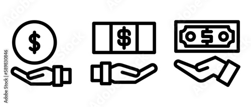 give sponsership icon or logo isolated sign symbol vector illustration - high quality black style vector icons