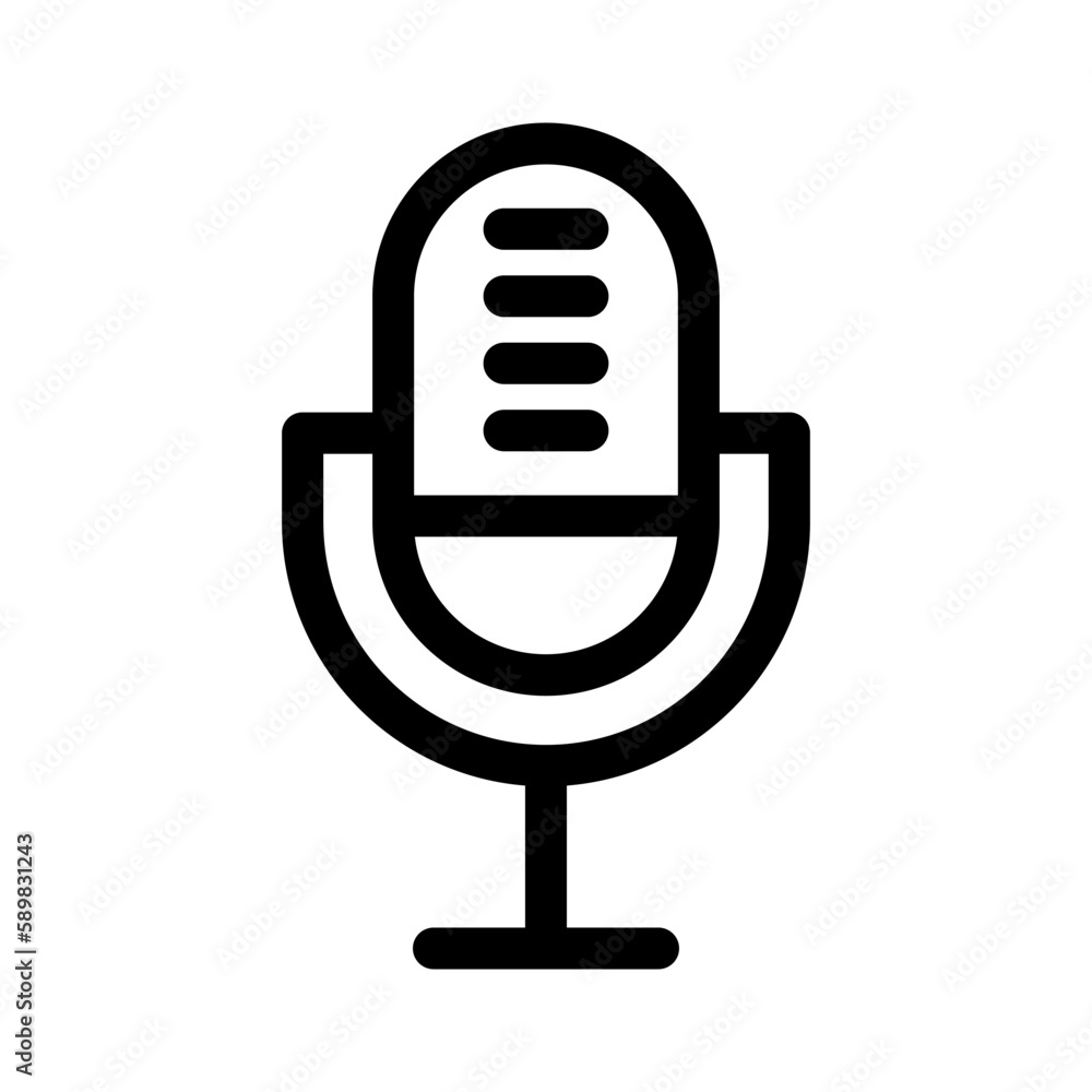 microphone icon or logo isolated sign symbol vector illustration - high quality black style vector icons microphone icon or logo isolated sign symbol vector illustration - high quality black style vector icons