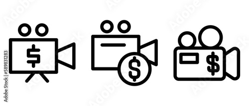 monetize stream icon or logo isolated sign symbol vector illustration - high quality black style vector icons