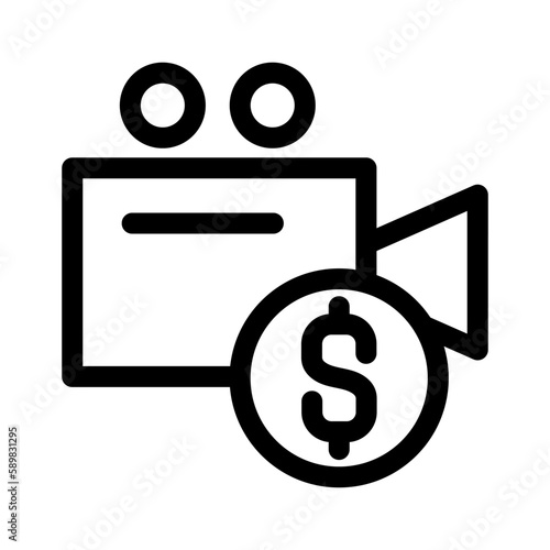 monetize stream icon or logo isolated sign symbol vector illustration - high quality black style vector icons