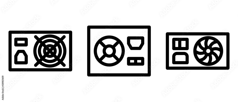 psu icon or logo isolated sign symbol vector illustration - high quality black style vector icons psu icon or logo isolated sign symbol vector illustration - high quality black style vector icons