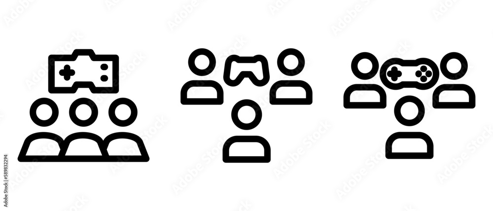 team game icon or logo isolated sign symbol vector illustration - high quality black style vector icons
