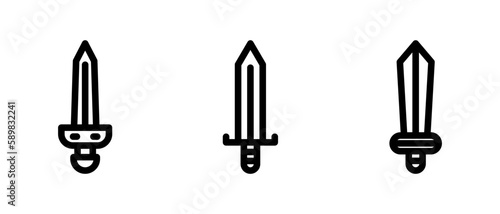 sword icon or logo isolated sign symbol vector illustration - high quality black style vector icons 