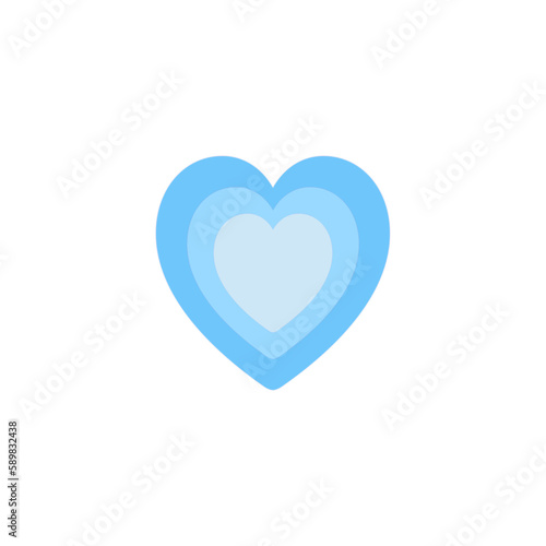 Free Download 3 layers of bright blue hearts - GFXLoad