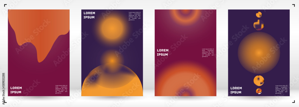 Vector Gradient Colorful Cover. Holographic Abstract Background Poster Design Template.