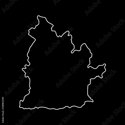 Nitra map, region of Slovakia. Vector illustration.