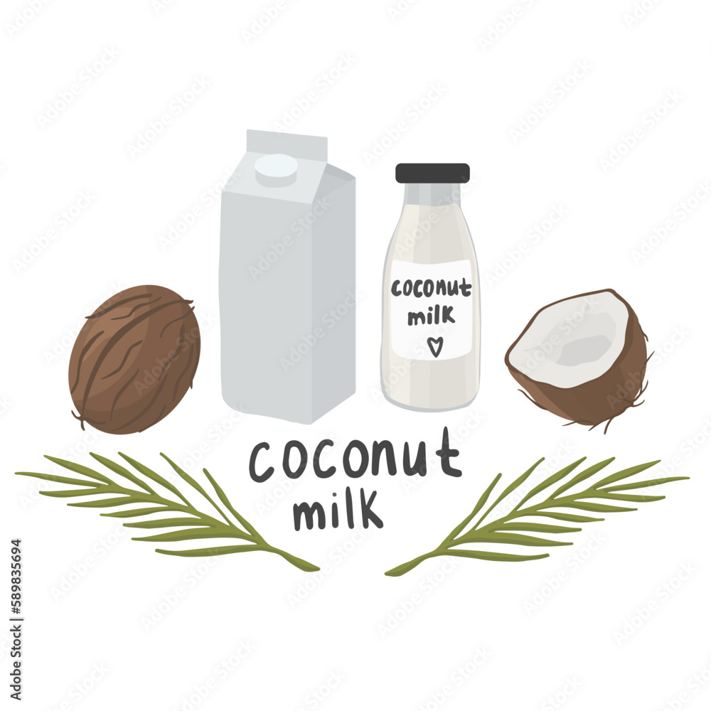 Vector set on the topic of lactose intolerance. The set consists of