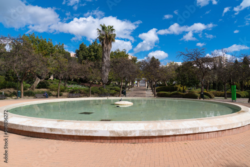 Benalmadena park with water feature Andalusia Spain Costa del Sol
