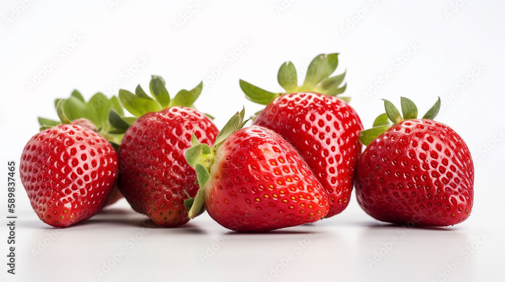isolated juicy red strawberries fruit isolated juicy red strawberries fruit
