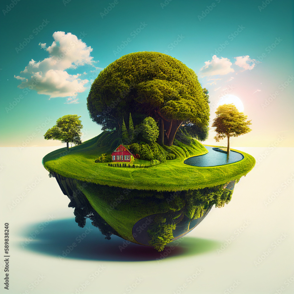 world environment and Earth day concept with a green globe
