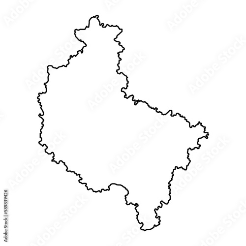 Greater Poland Voivodeship map  province of Poland. Vector illustration.