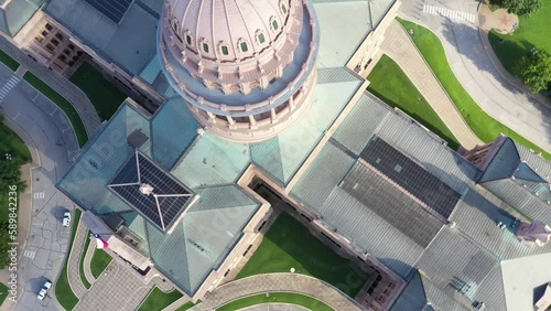 Aerial of the Texas Capitol in San Antonio, Texas, United States. photo